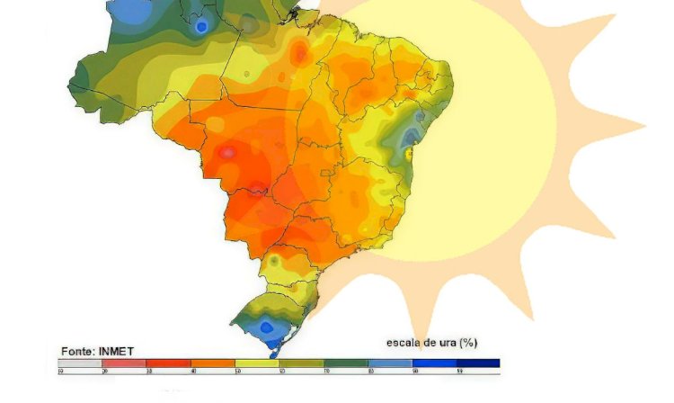 Onda de calor e baixa umidade marcam semana na maior parte do país