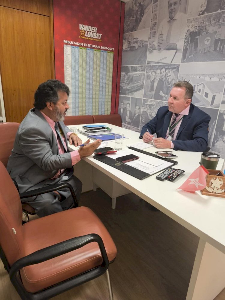 Reunião em Brasília define pautas estratégicas no gabinete do deputado Vander Loubet